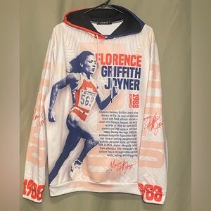 Florence Griffith Joyner 1988 Olympics All Over Print Sweatshirt Hoodie Size Med